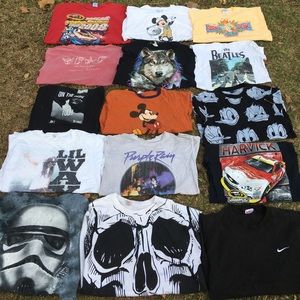 Tshirts some vintage.. also nascar too